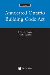 Annotated Ontario Building Code Act, 2022 Edition cover