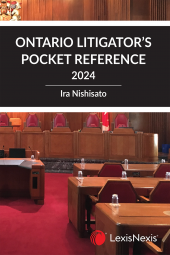Ontario Litigator's Pocket Reference, 2024 Edition cover