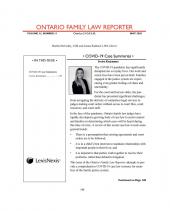 Ontario Family Law Reporter - Newsletter + PDF (Volume 36) cover