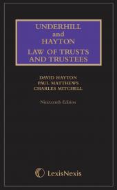 Underhill and Hayton Law of Trusts and Trustees, 19th Edition Mainwork and Supplement Set cover
