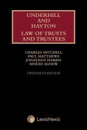 Underhill and Hayton Law of Trusts and Trustees 20th edition cover