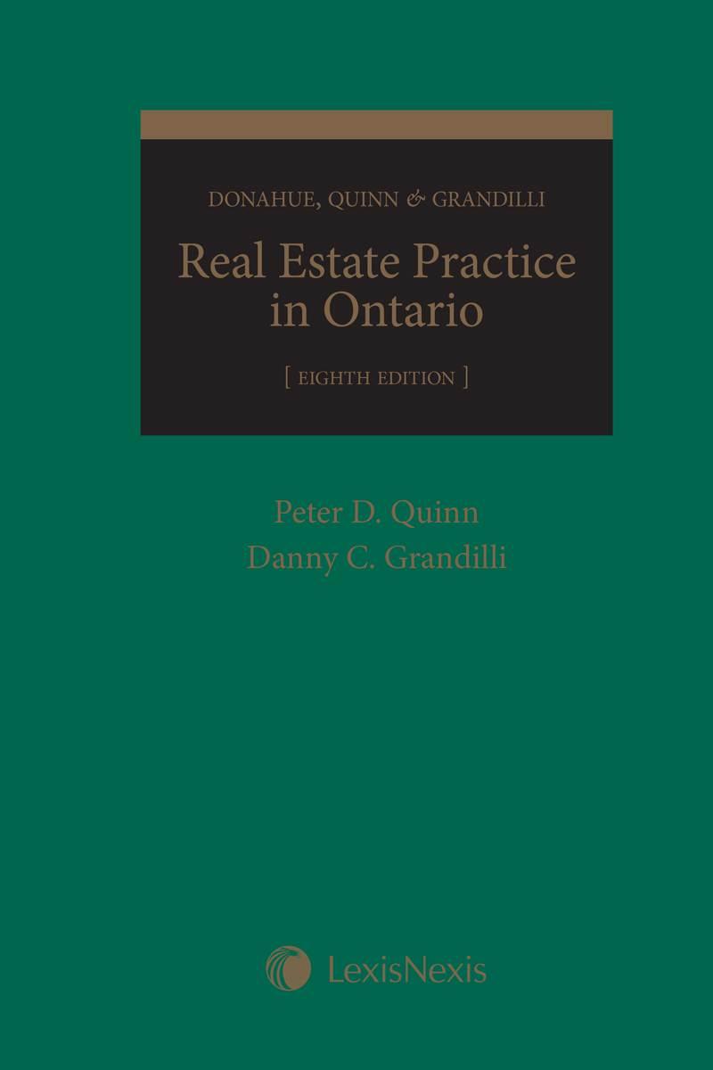 Real Estate Practice In Ontario 8th Edition Lexisnexis